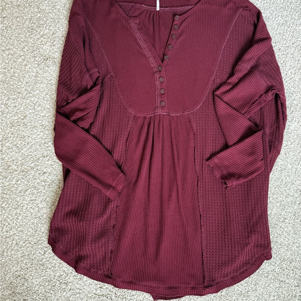 FREE PEOPLE Burgundy Top